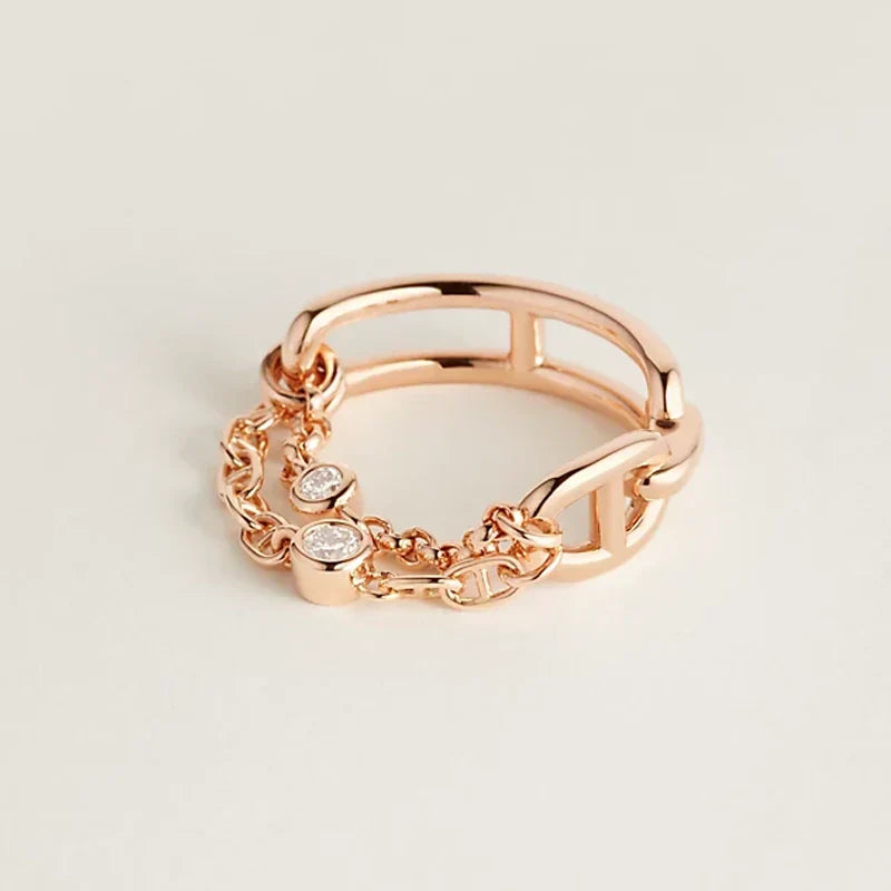 18K Chaine D'Ancre Chaos Hermes Ring