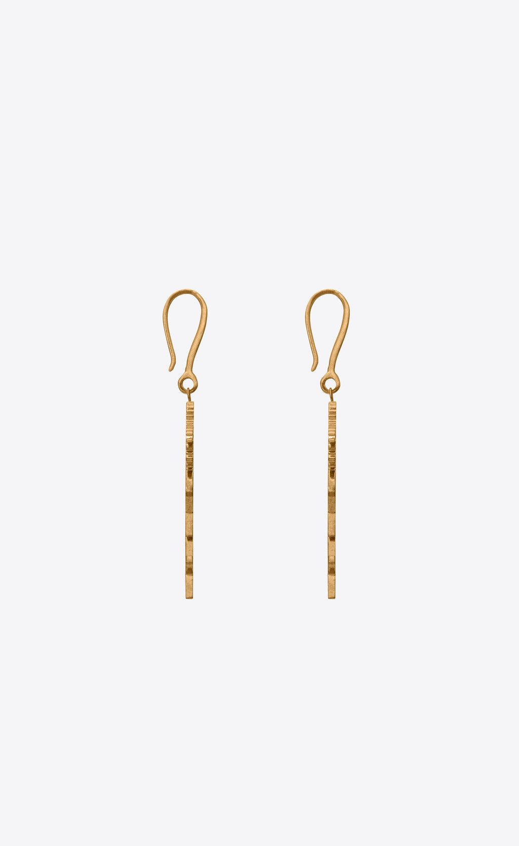 18K YSL Monogram Palmier Statement Earrings