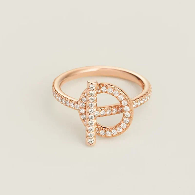 18K Echappee Diamond Hermes Ring