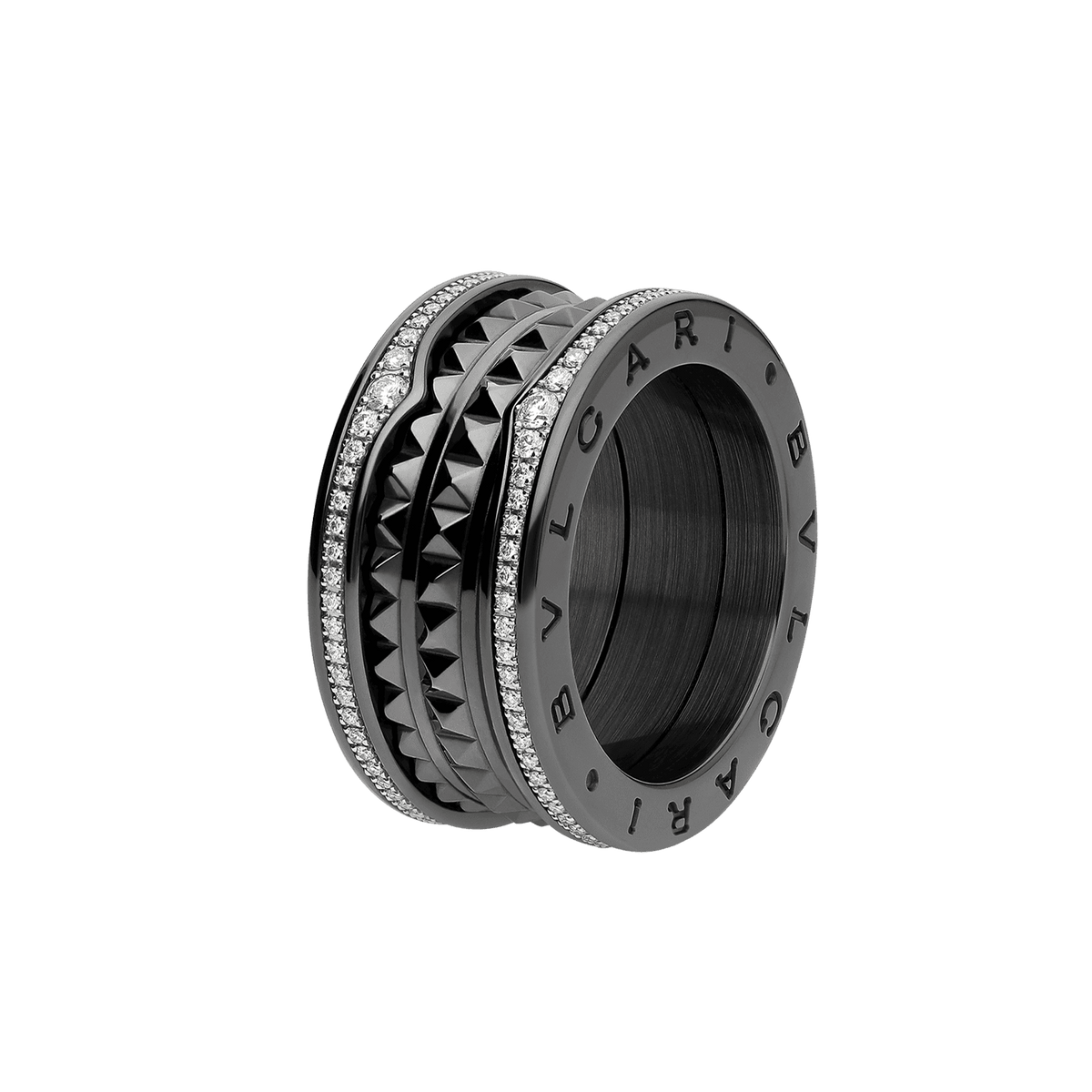 18K B.ZERO1  Black Ceramic Ring