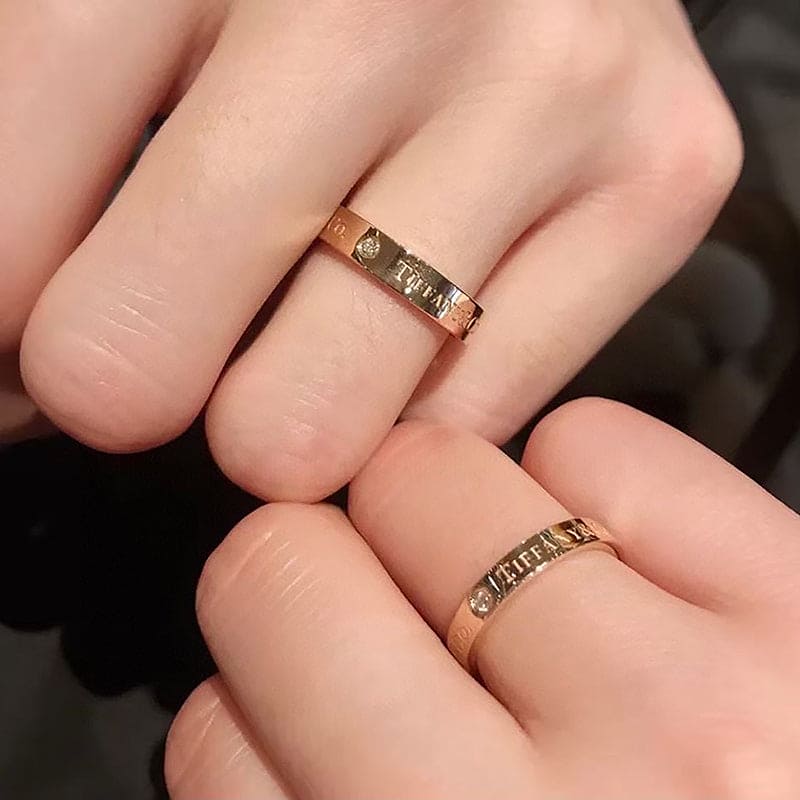 18K Rose Gold Tiffany Wedding  Ring