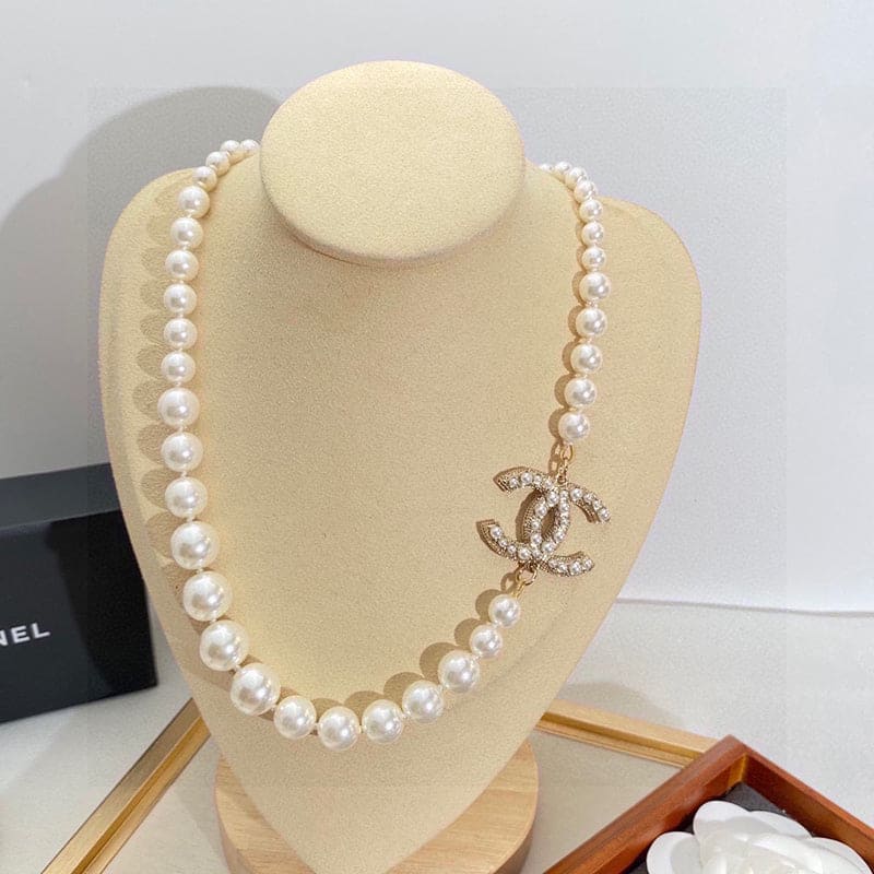 18K  Chanel 100TH ANNIVERSARY Pearl Chain Necklace