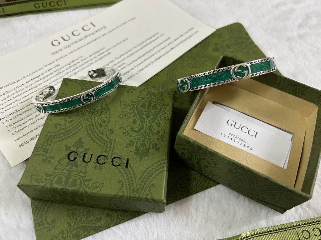 Double Gucci Interlocking Gucci Bangle Bracelet