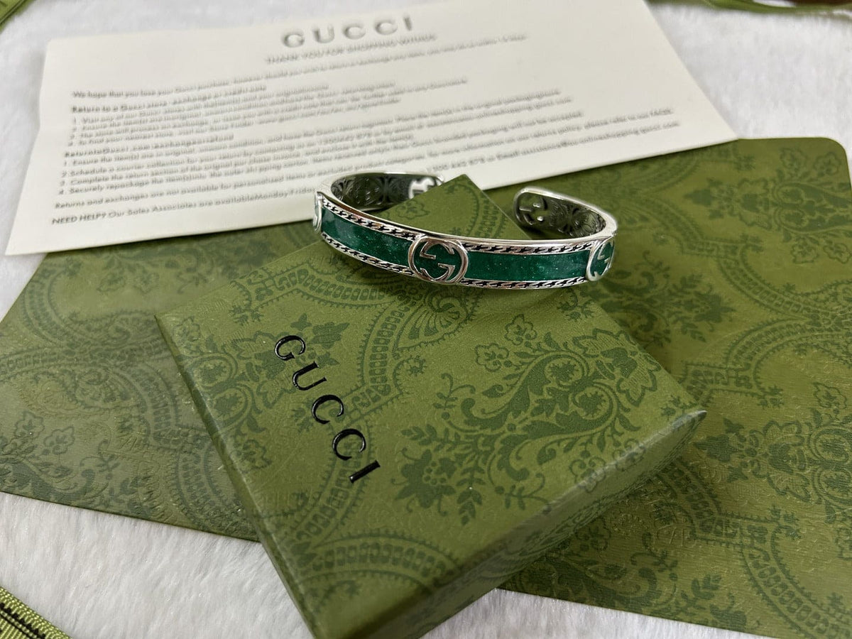 Double Gucci Interlocking Gucci Bangle Bracelet