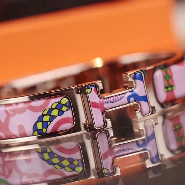 18K Clic Hermes Panoplie Equestre Pink Bracelet