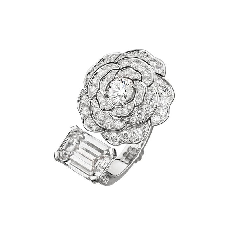 18K  Chanel Diamond Camelia Ring