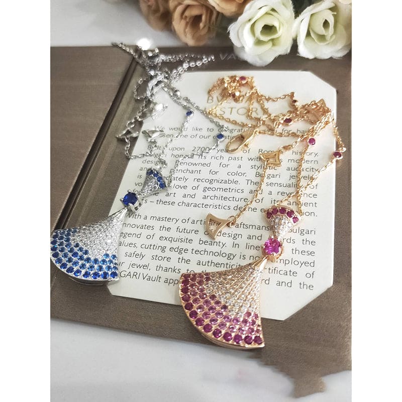18K BVLGARI DIVAS' DREAM Pink Diamonds Necklace