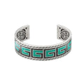 Double Gucci Cube Green Wide Bracelet