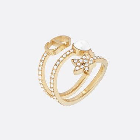 18K Dior Star Pearl Ring
