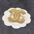 18K  Chanel Pearl Gold Brooch