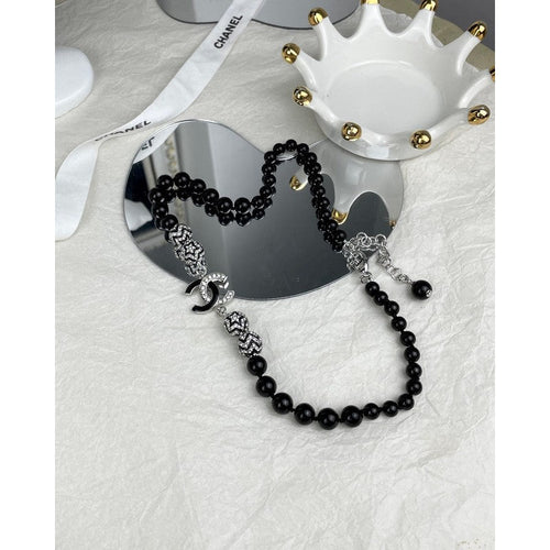 18K  Chanel 24C Black Diamond Necklace