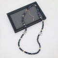 18K  Chanel Black Pearl Long Necklace