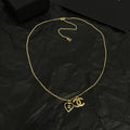 18K  Chanel Black Heart Necklace