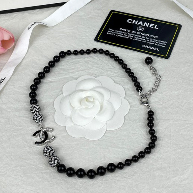 18K  Chanel 24C Black Diamond Necklace
