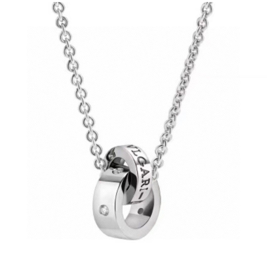 18K BVLGARI Two Rings Necklace
