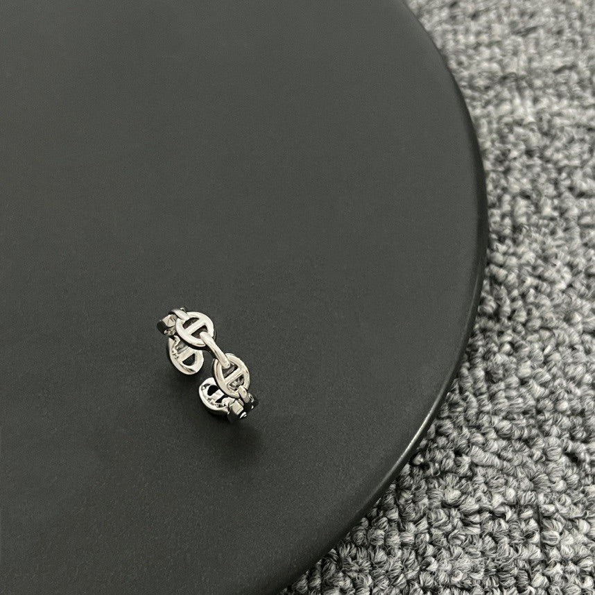 18K Chaine D'Ancre Enchainee Hermes Ring