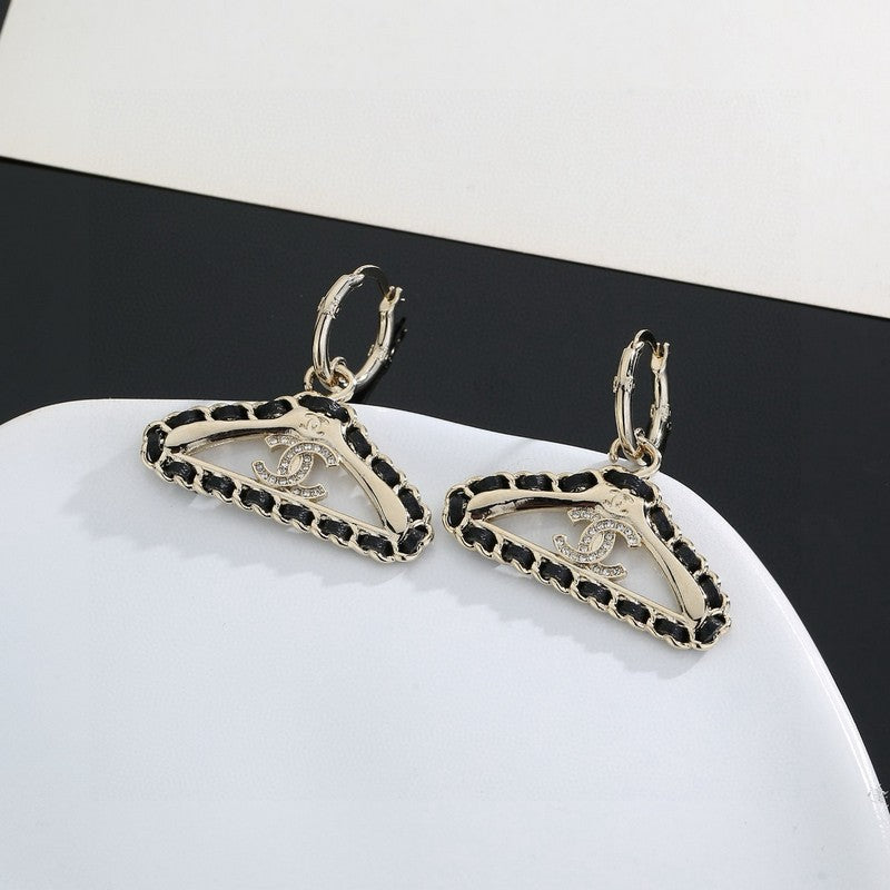 18K  Chanel Coat Hanger Earrings