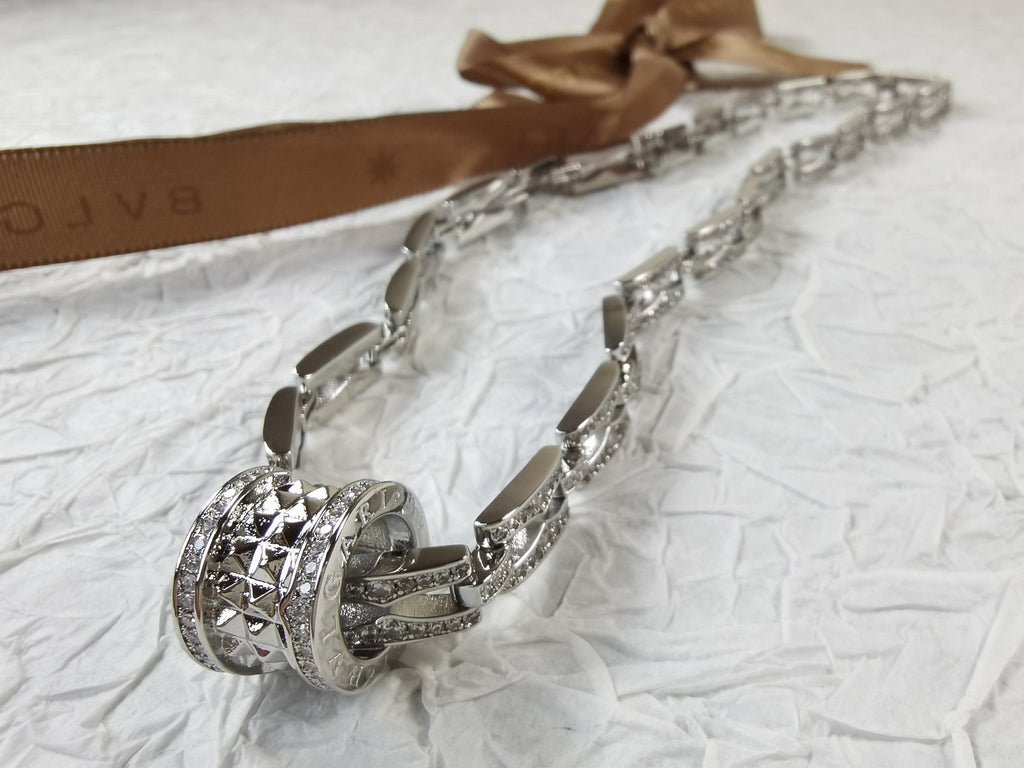 18K B.ZERO1  Diamonds Chain Link Necklace