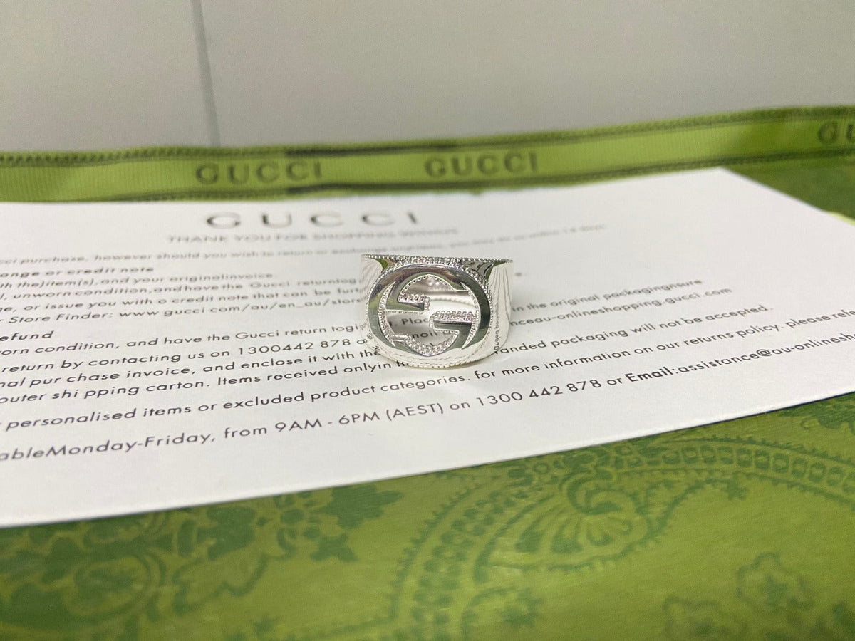 Double Gucci Interlocking Gucci Wide Ring