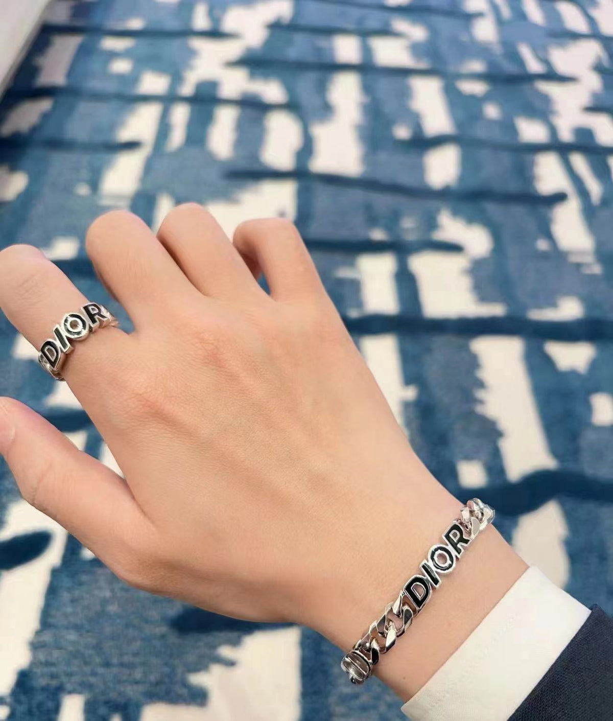 18K Dior Chain Rings