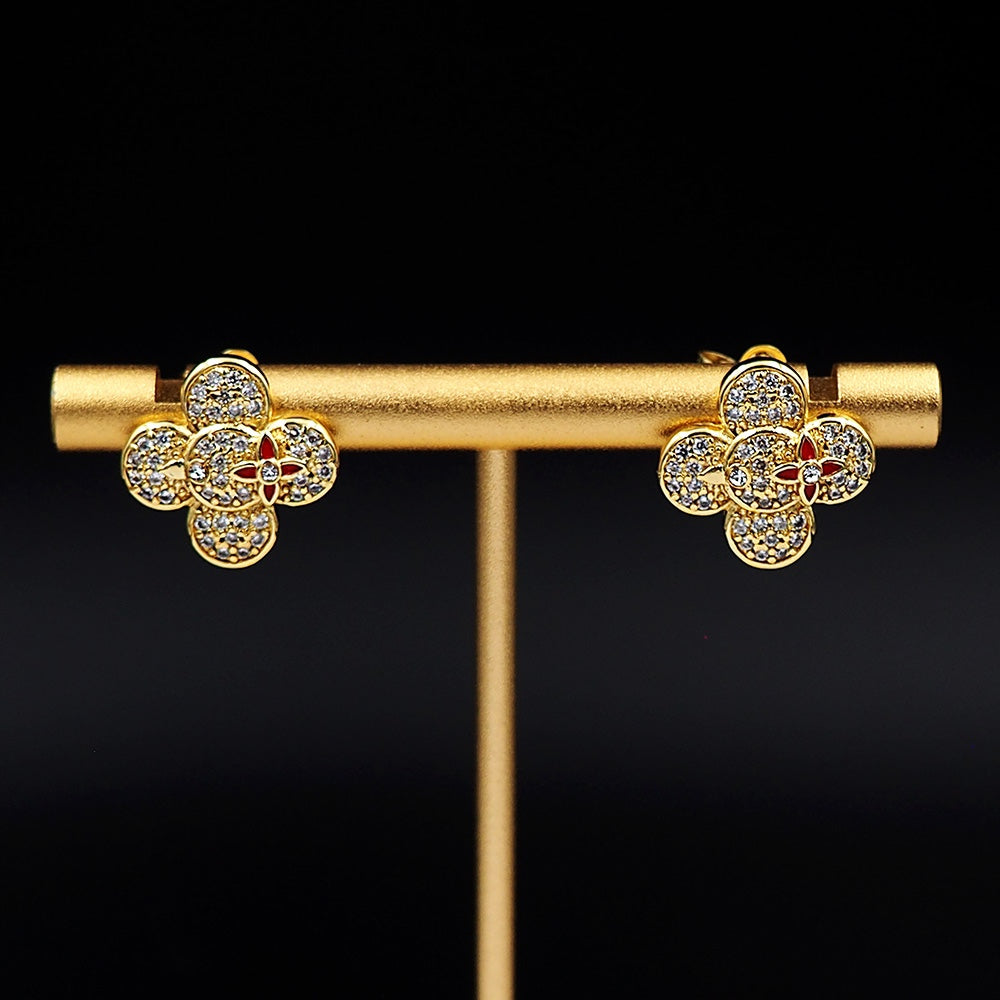 18K Louis Vuitton Vivienne Diamond Earrings
