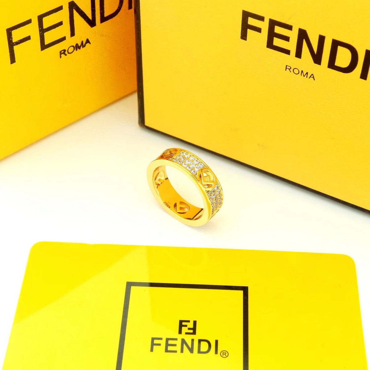 18K Fendi Is Yellow Gold Ring
