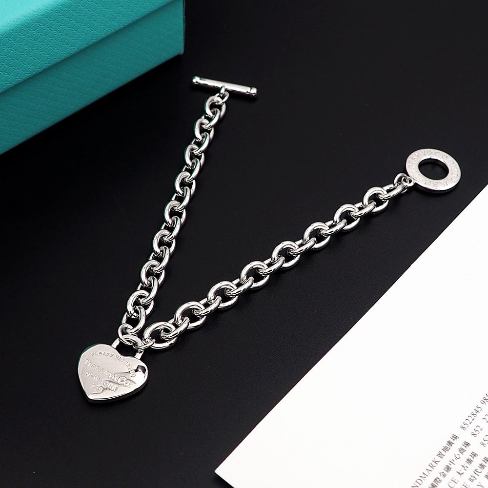 18K Tiffany Tag Chain Bracelet