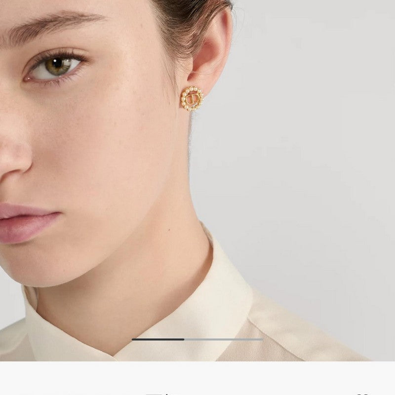 18K Dior Pearl Earrings