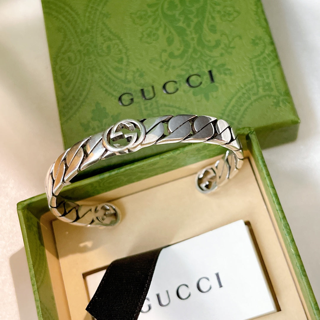 Double Gucci Interlocking Gucci Rigid Bracelet