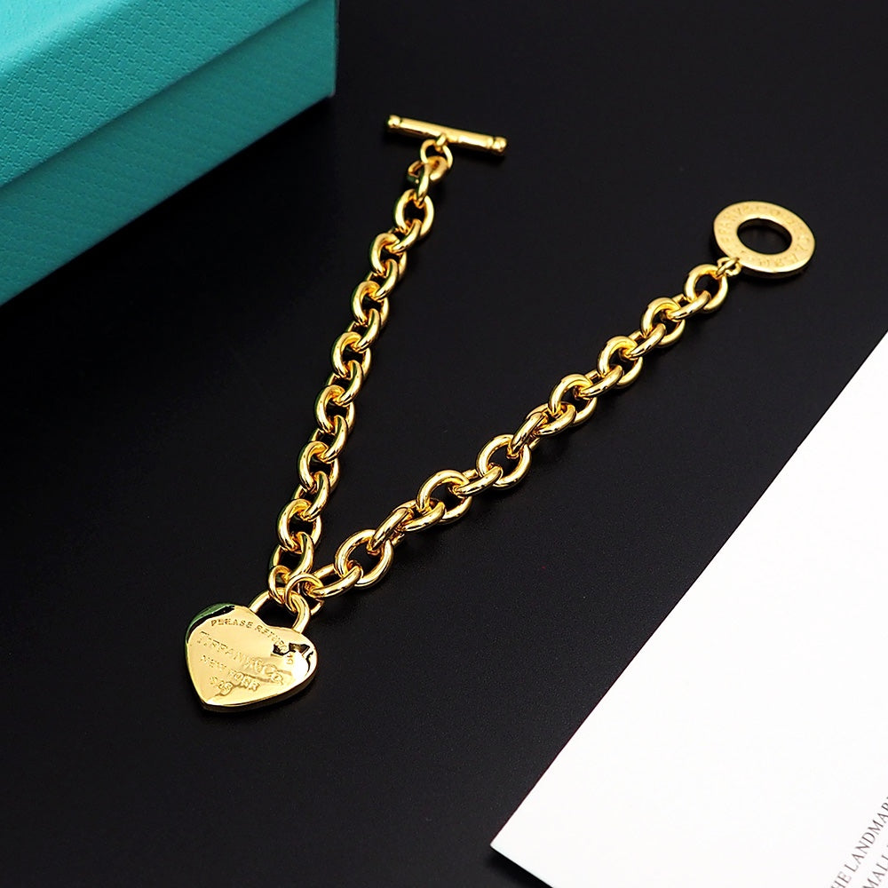 18K Tiffany Tag Chain Bracelet