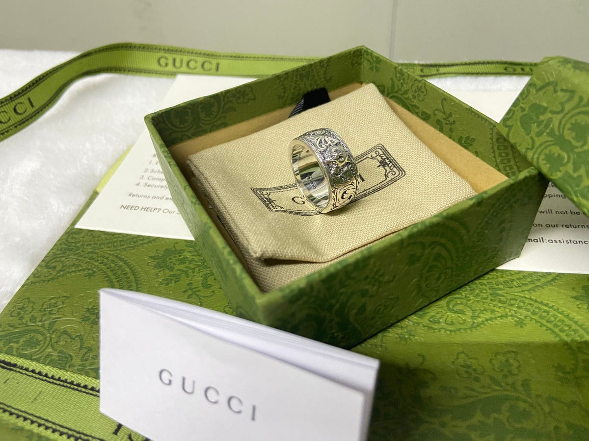Double Gucci Feline Head Ring