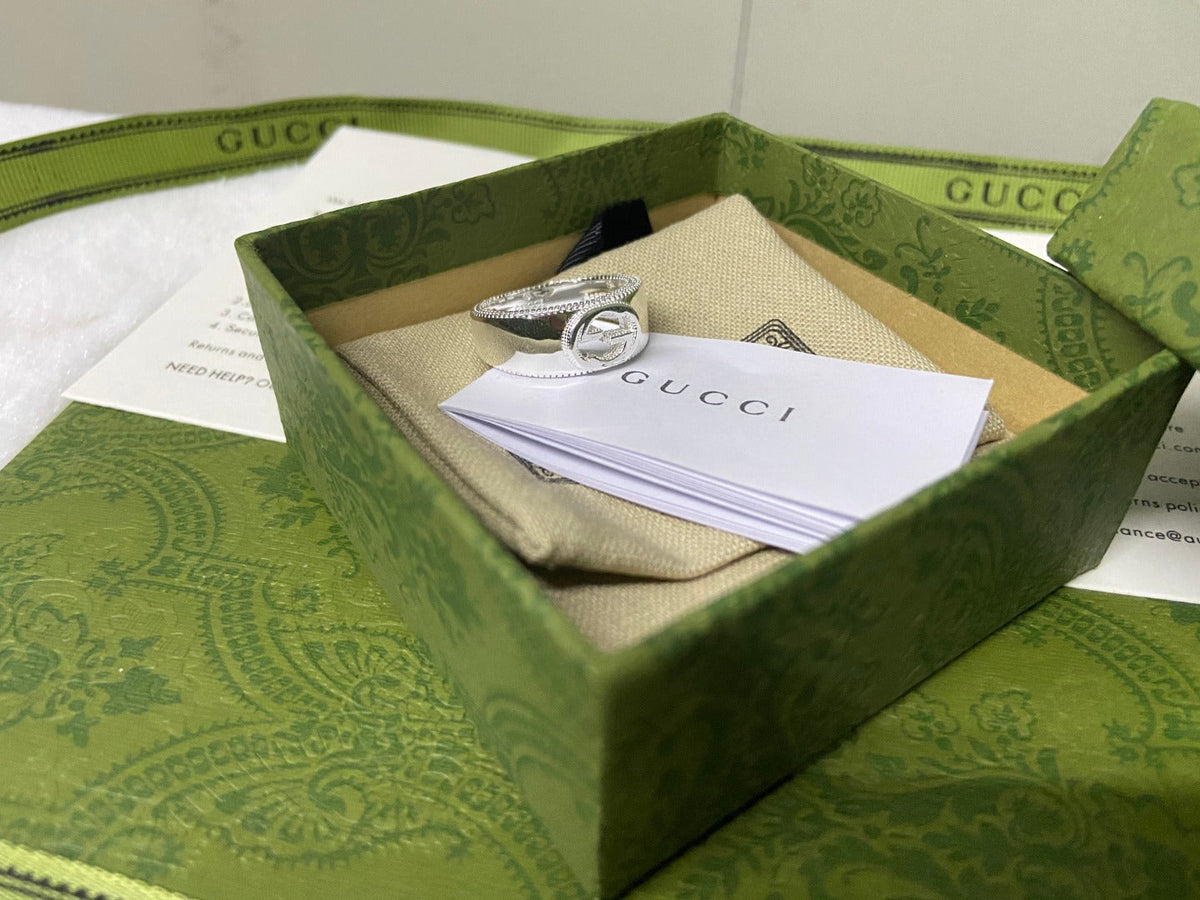 Double Gucci Interlocking Gucci Wide Ring